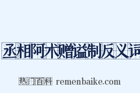 丞相阿术赠谥制反义词是什么意思的图片